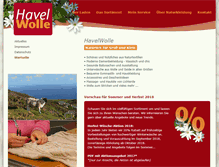 Tablet Screenshot of havelwolle-naturkleidung.de